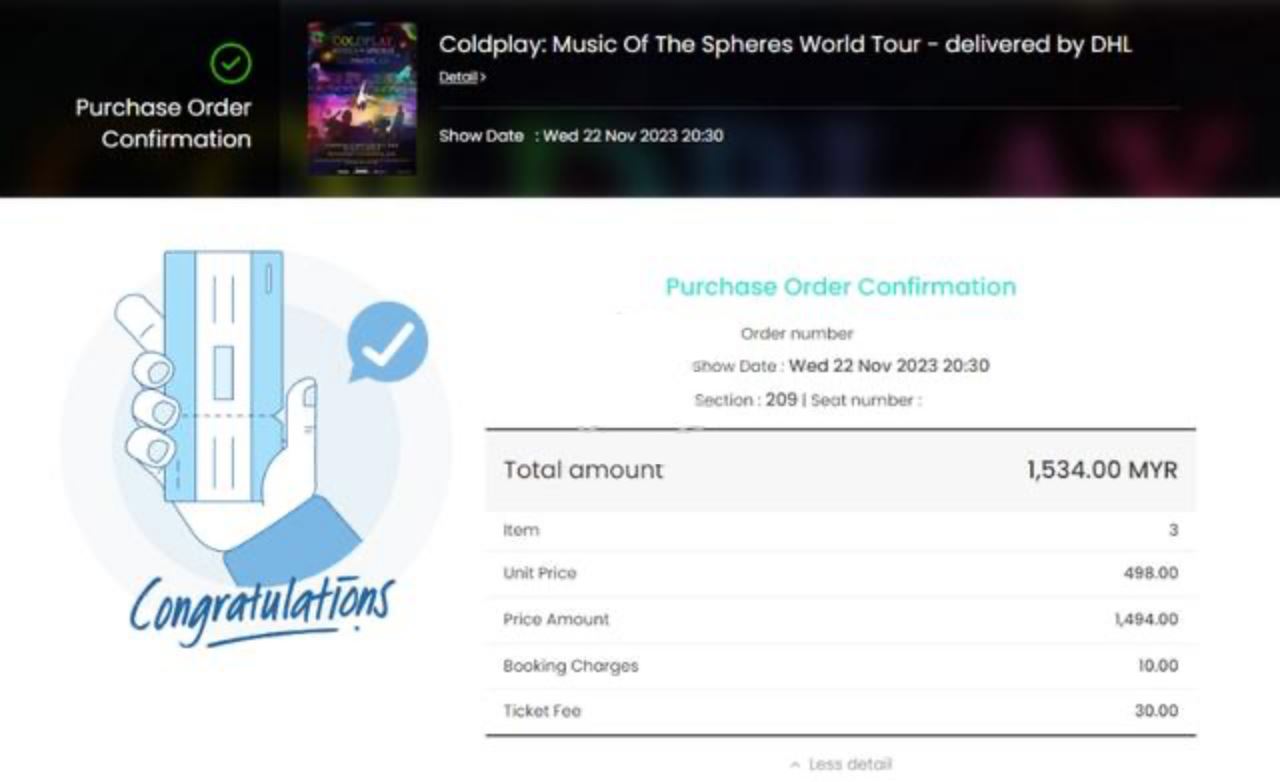 hati-hati, dah ada orang jual semula tiket konsert coldplay pada harga tak masuk akal