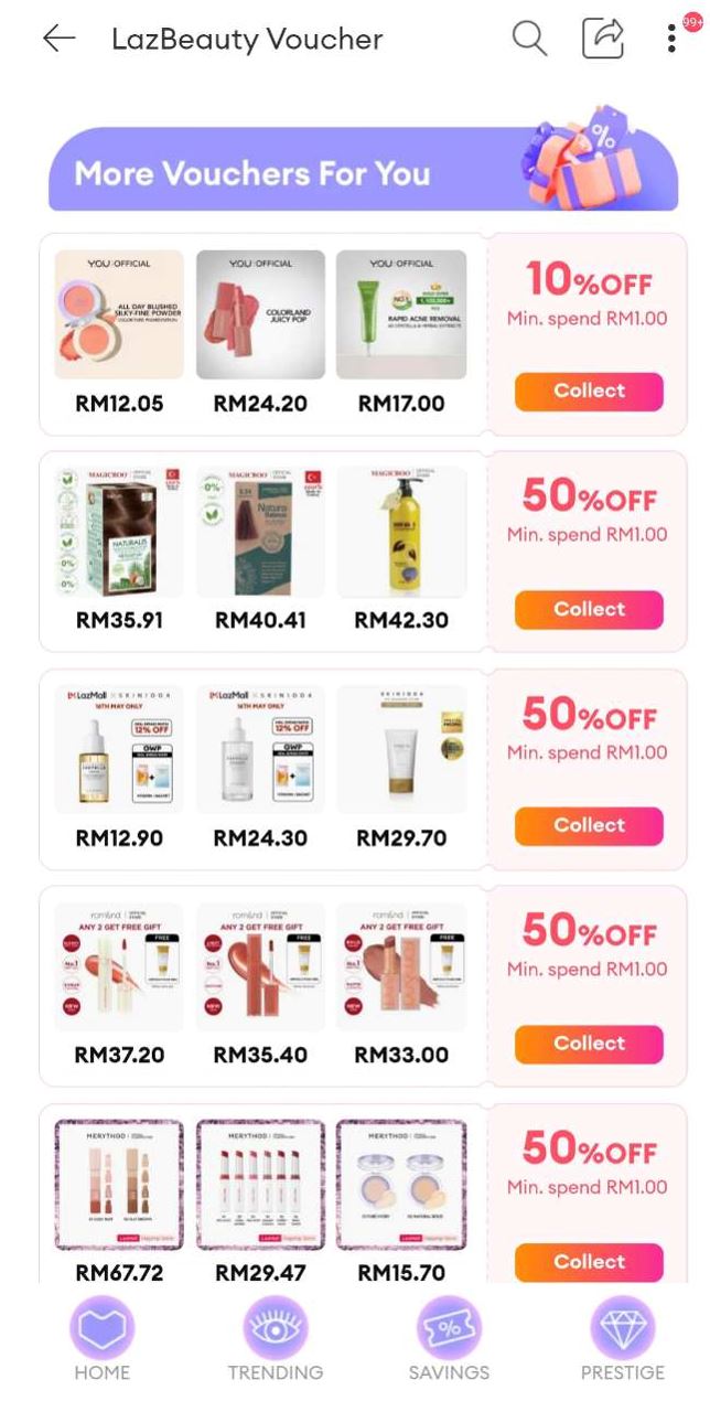 Banyak offer baucar menarik Lazbeauty