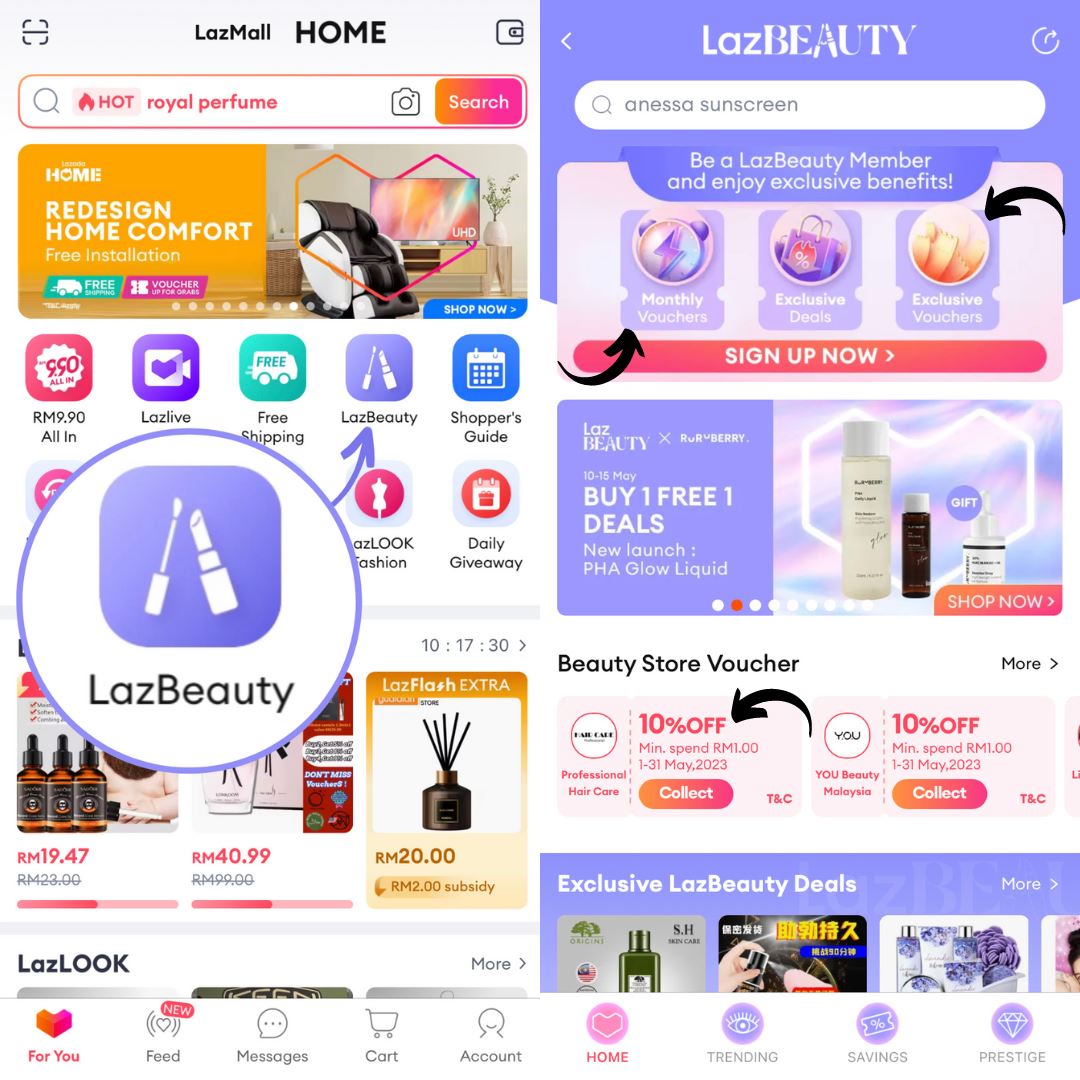 Lazbeauty lebih banyak baucar