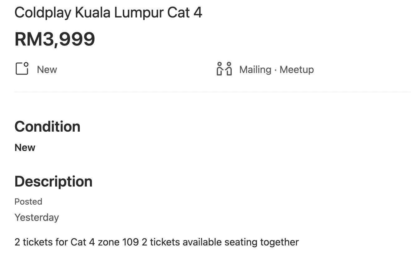 heartbreaking! scalpers selling coldplay tickets for double, even triple the price!