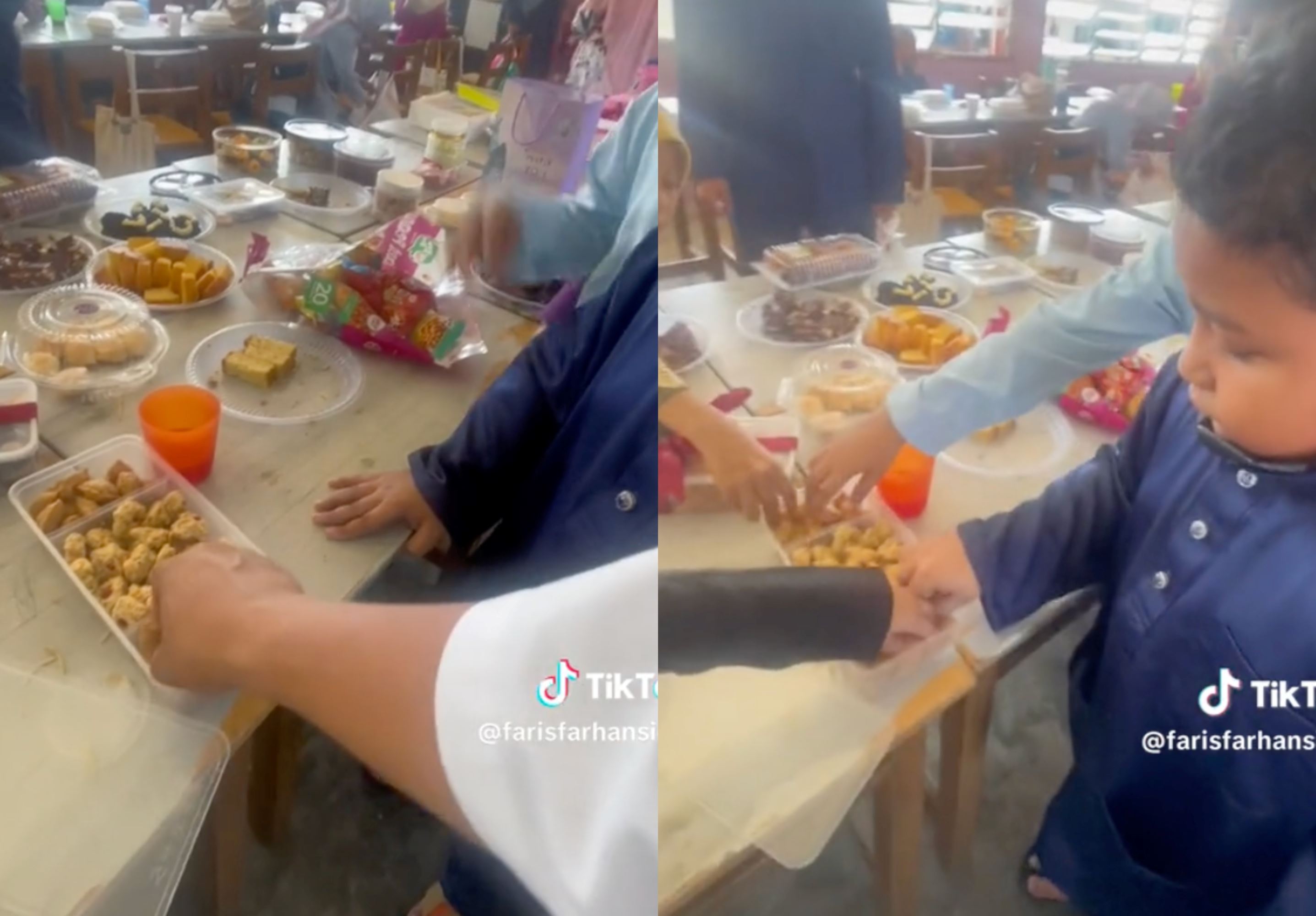 student cries as classmates ignore his raya biscuits, teacher's kind gesture goes viral