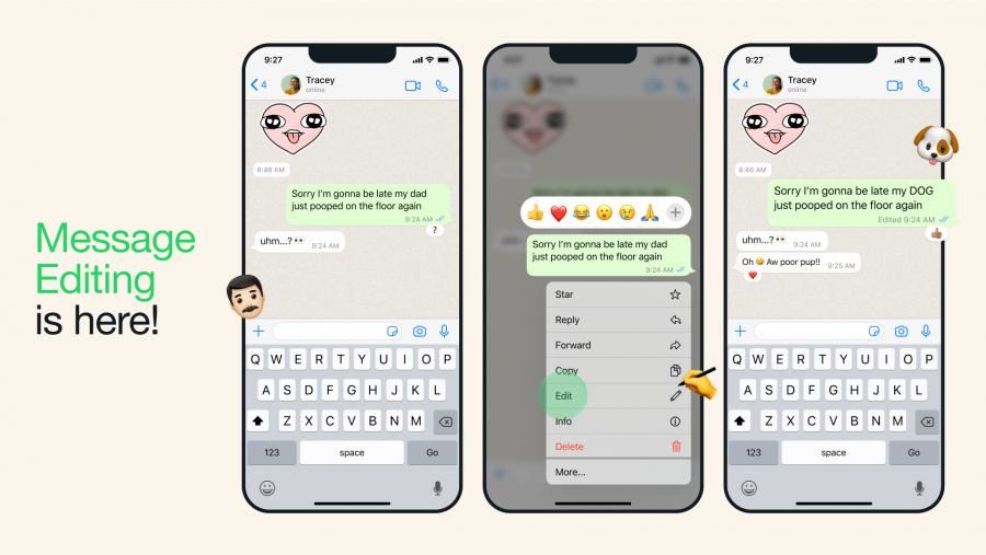 whatsapp新功能！发错消息可再编辑！