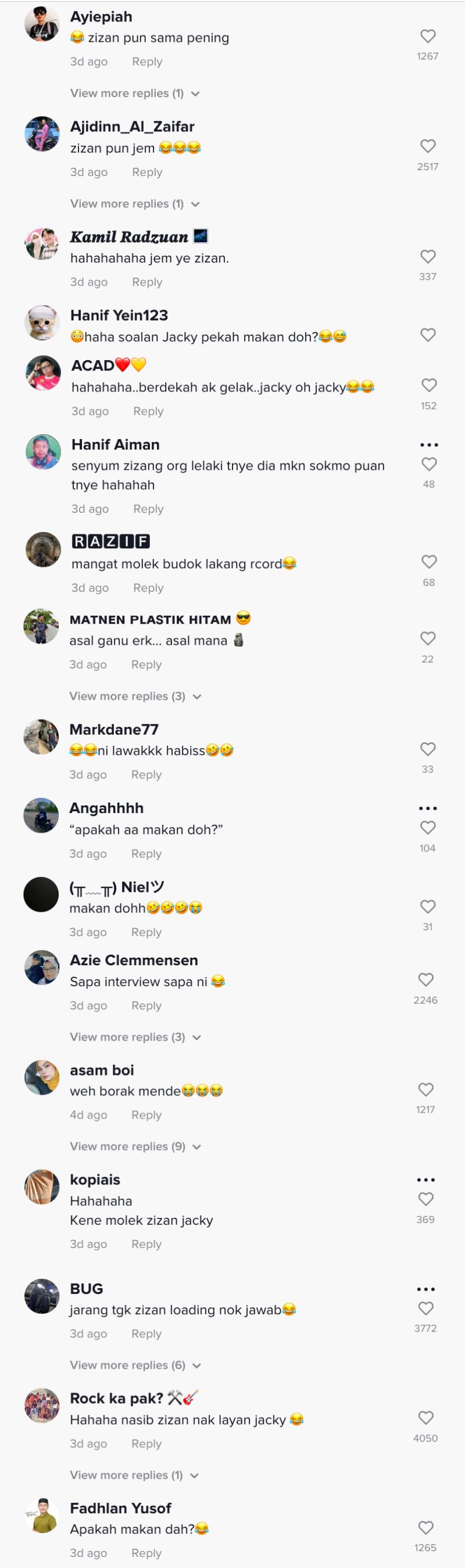 netizen terhibur zizan razak kena interview dengan jacky rizal, “pening pale mikir..”
