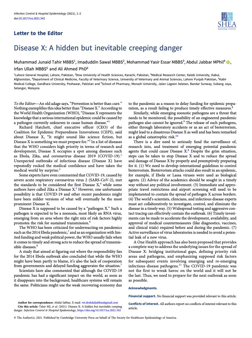 who beri amaran wabak penyakit x, risiko ancam nyawa berjuta orang