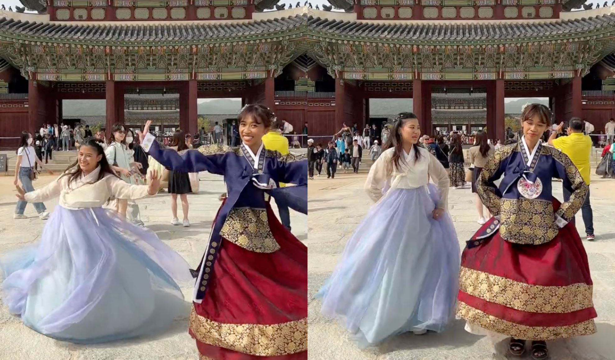 malaysian girls leave netizens mesmerized with malay dance in traditional korean clothing!