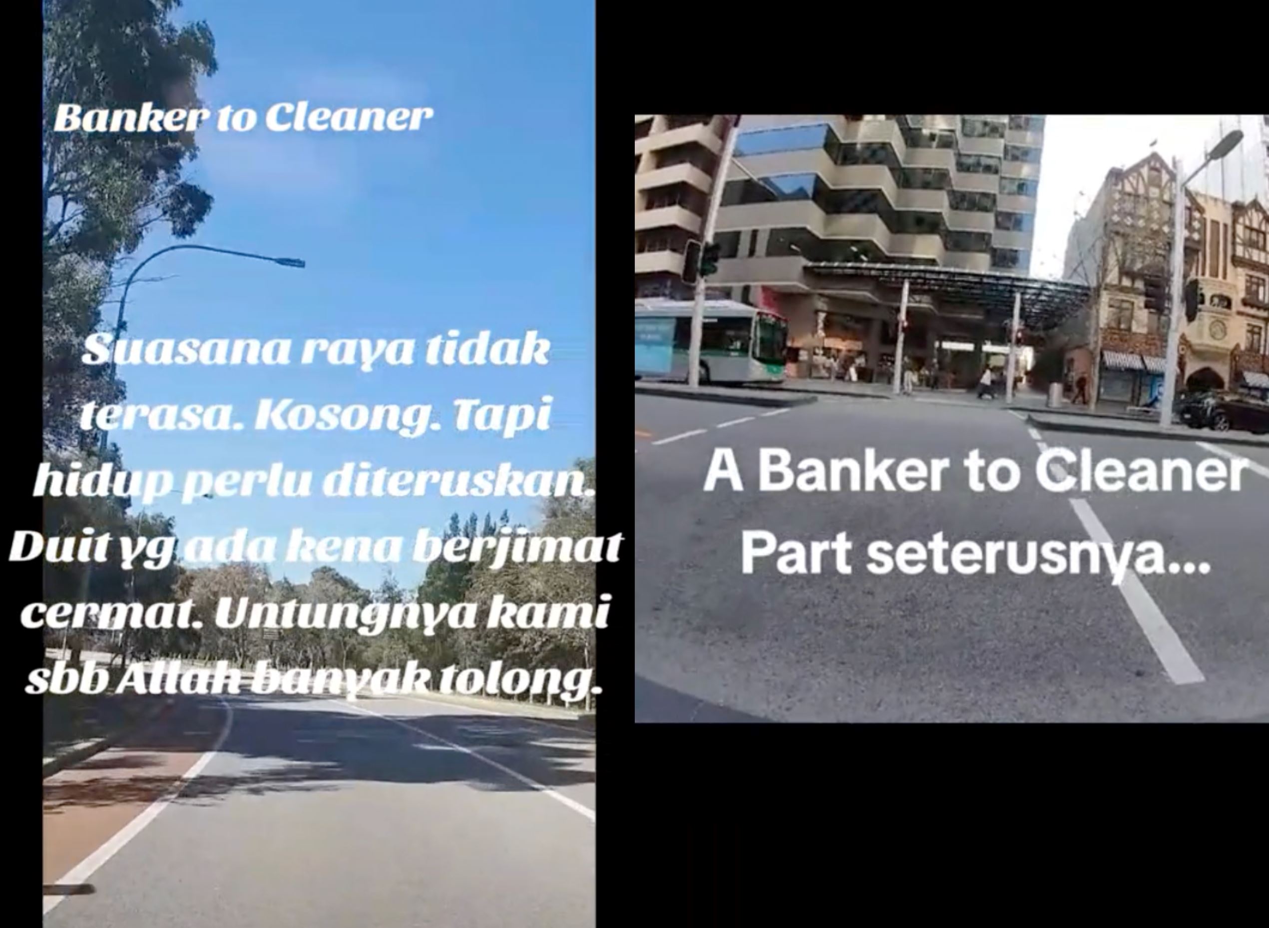 malaysian professional with 23 years of banking experience transitions to cleaner role in australia