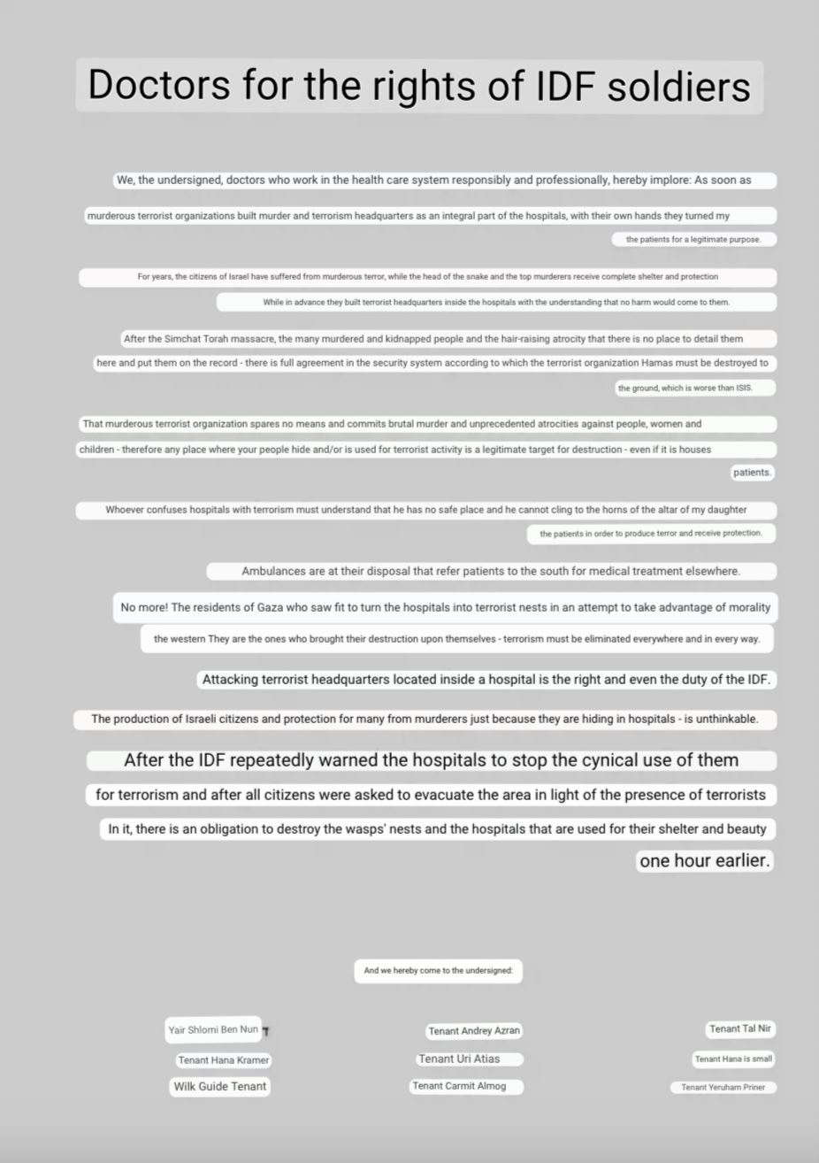100 doktor israel setuju bom semua hospital di gaza