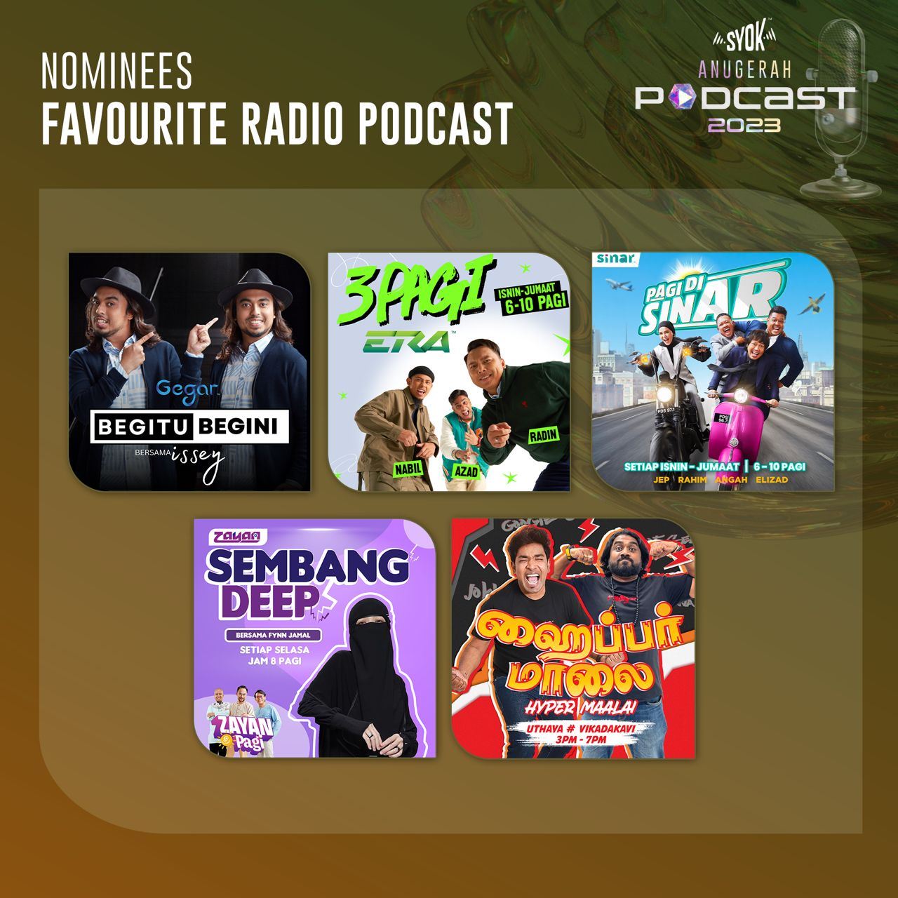 anugerah podcast syok 2023: back and better than ever! with a new category!
