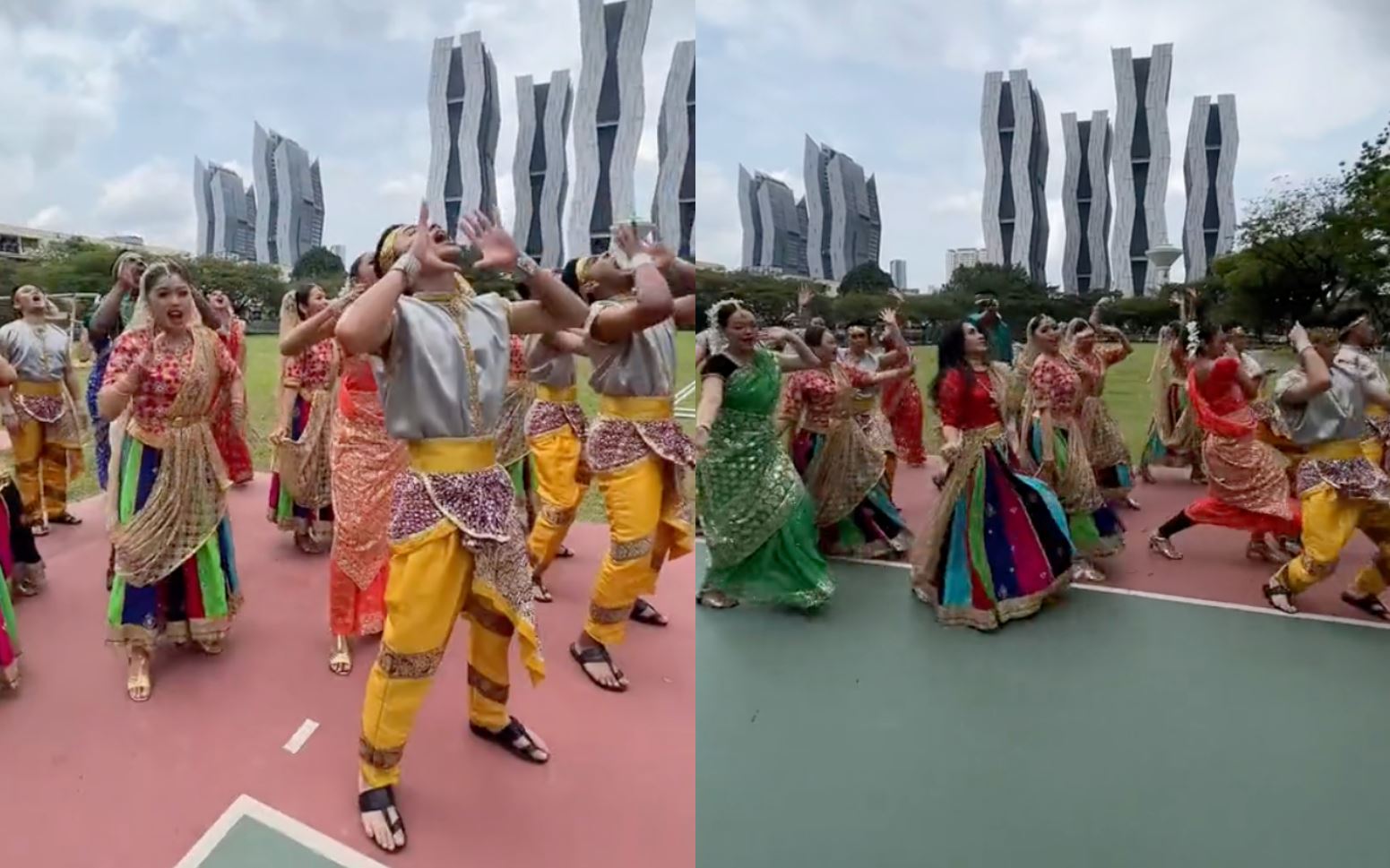 dbkl dance crew showcases traditional malaysian attire in deepavali celebration performance!