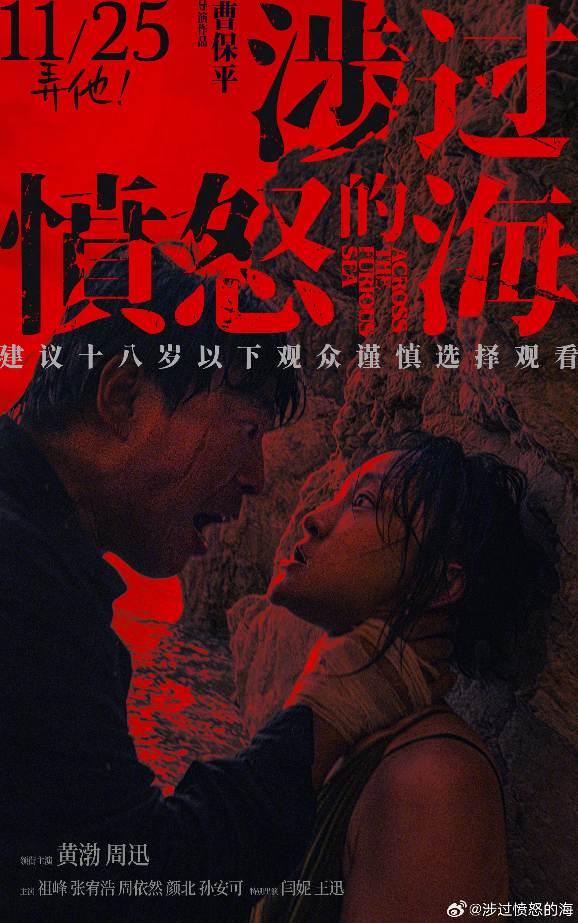 🎬电影《涉过愤怒的海》11月25日上映❗周迅和黄渤领衔主演🔥