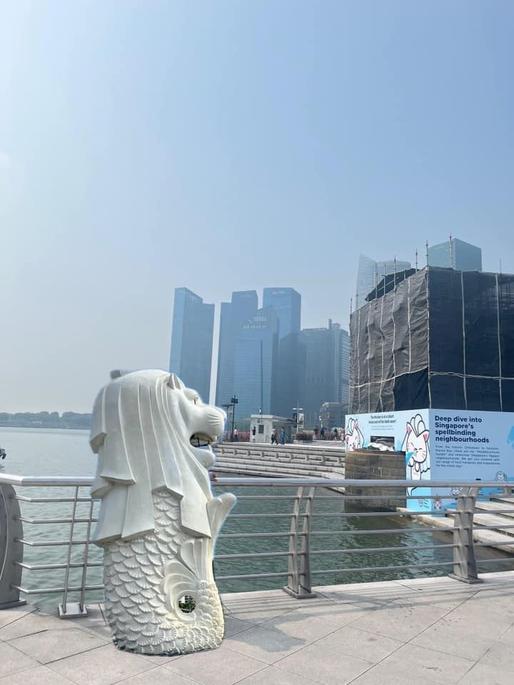 hong kong tourist asks for online help to edit photo as s’pore's merlion under maintenance, internet does not disappoint!