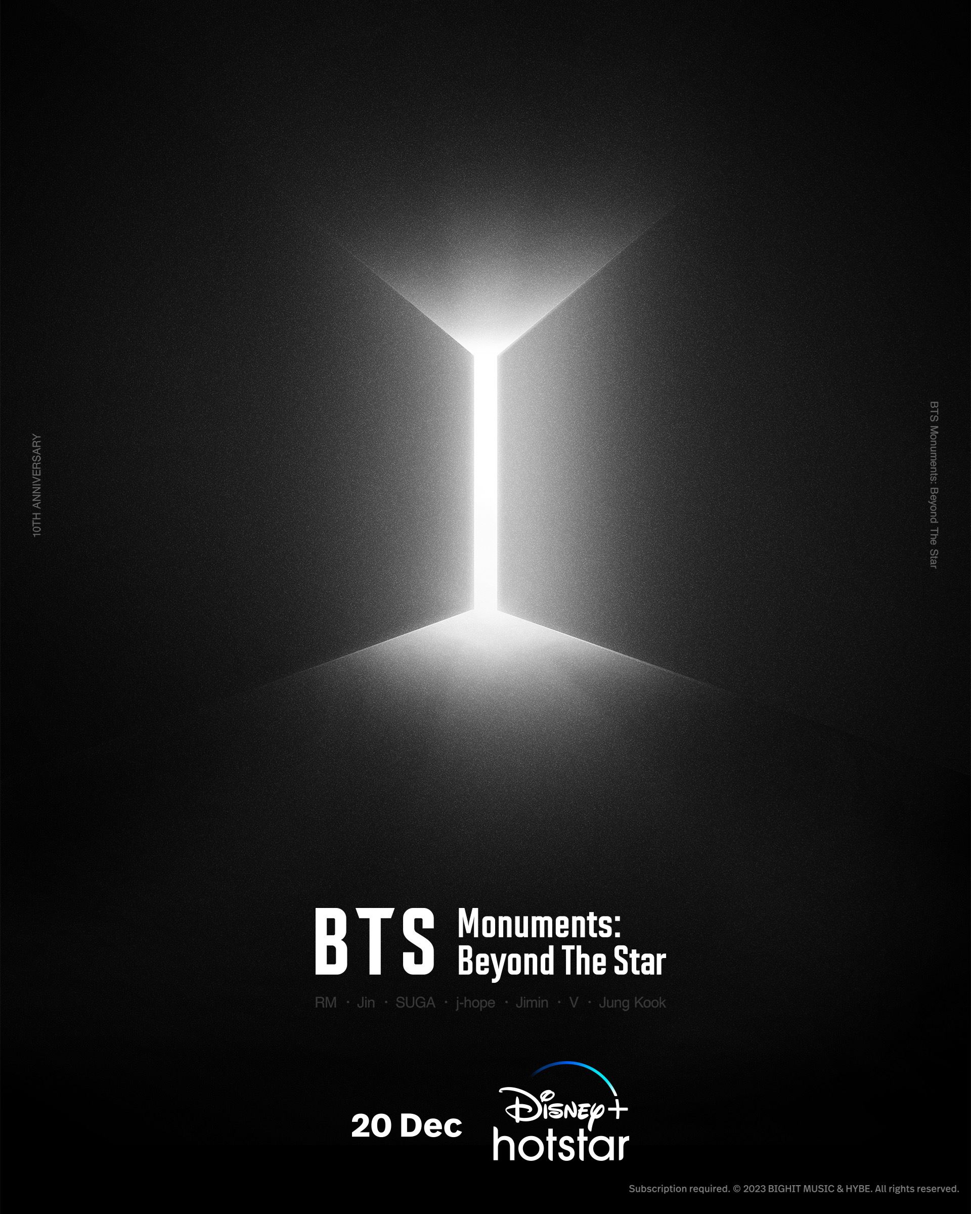 bts monuments: beyond the star - eight part documentary coming to disney+ hotstar this december 20th!