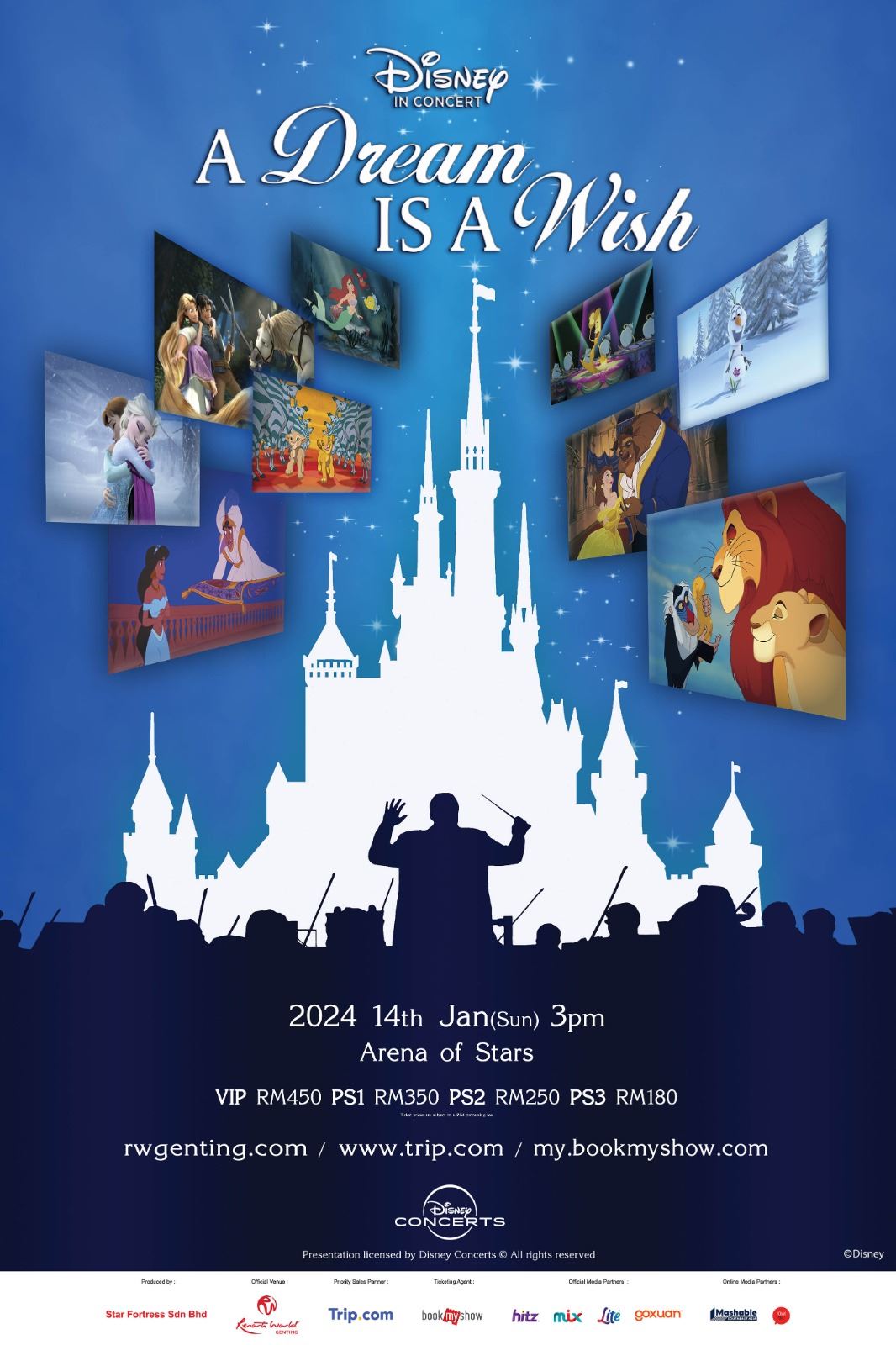 全新主题「迪士尼音乐会」回来了！票价最低rm1xx！