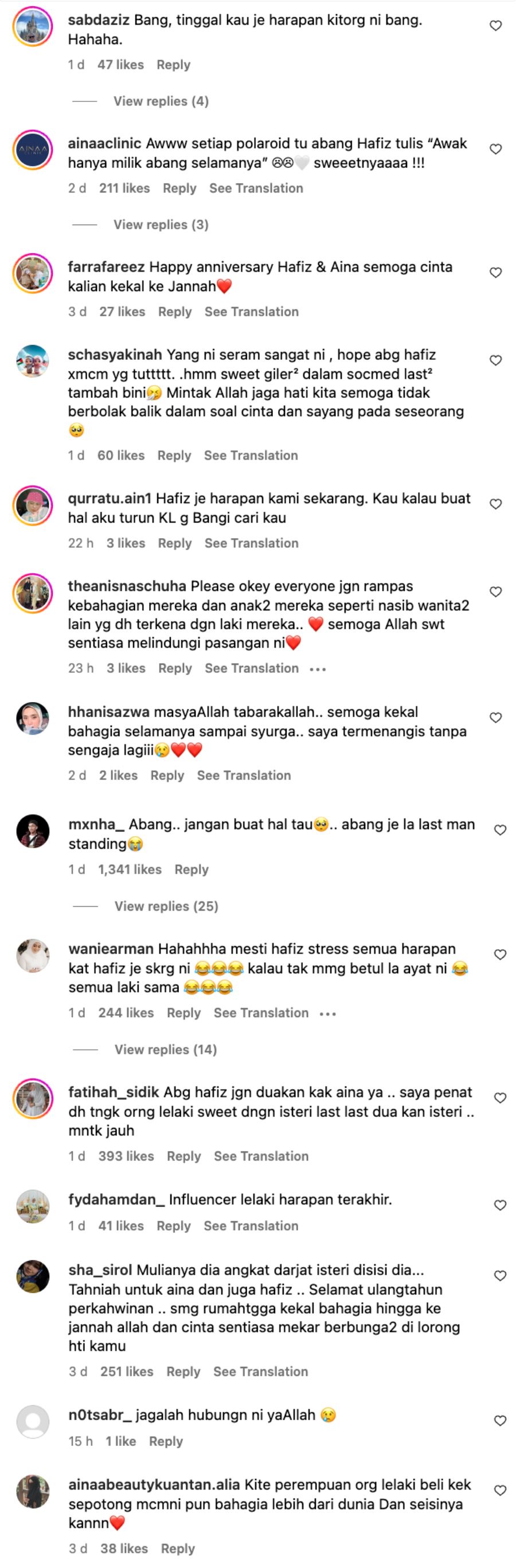 kecoh pasal kes orang ketiga, netizen harap hafiz mahamad setia pada satu