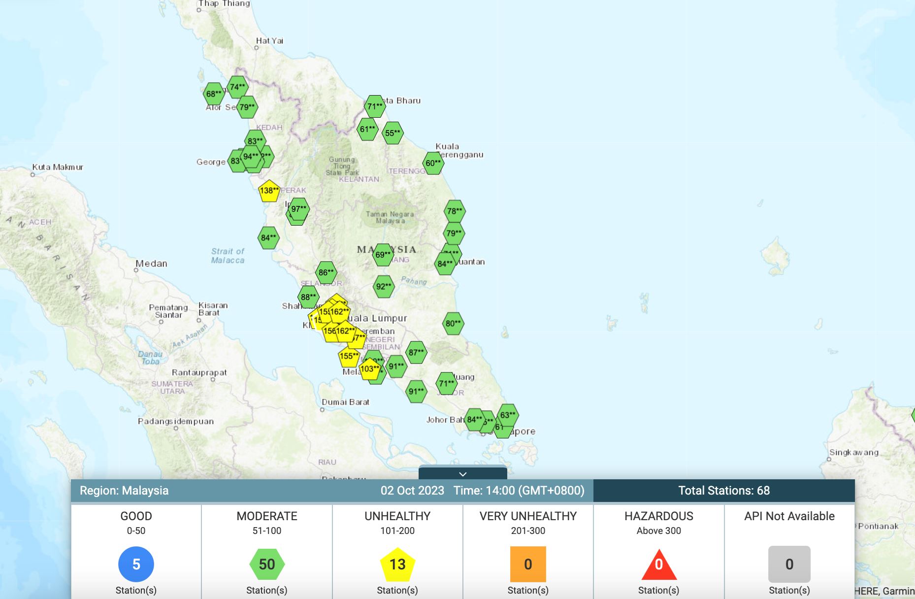 jerebu: tiada aktiviti luar sekolah jika ipu lebih 100