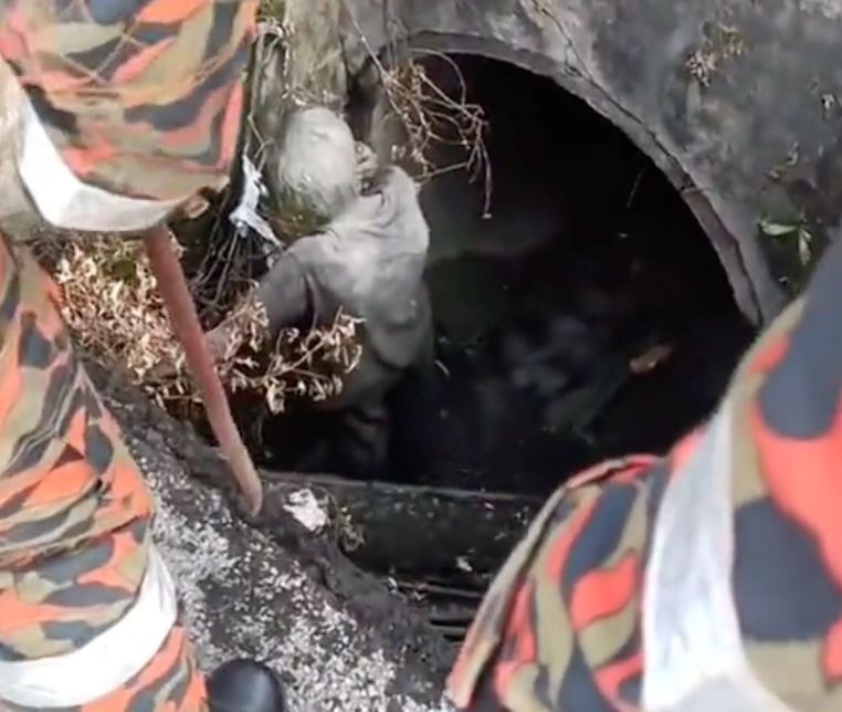 lelaki terperangkap dalam longkang di kajang cetus tanda tanya netizen [video]