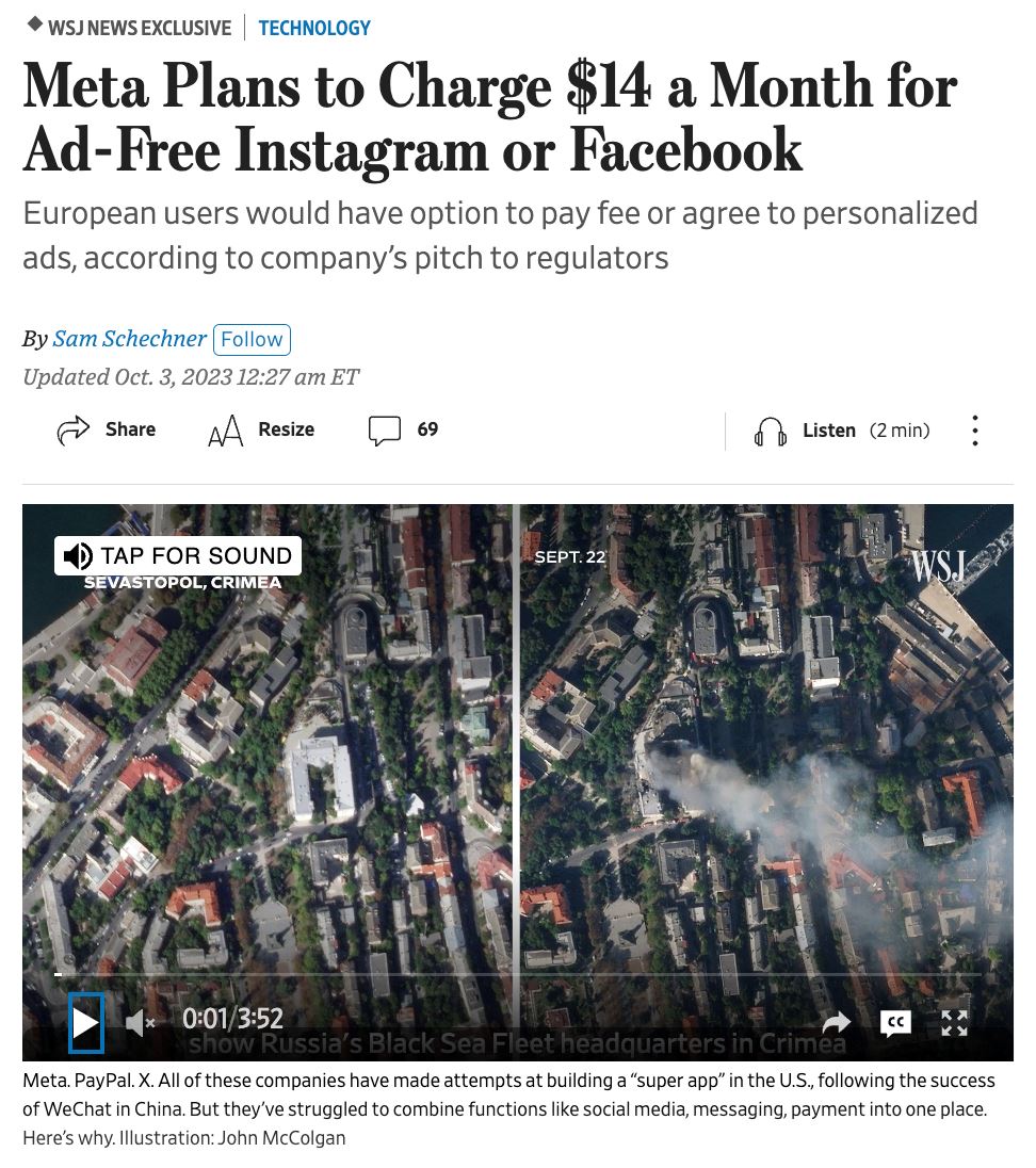 instagram, facebook mungkin kena bayar bulanan kalau tak mahu iklan