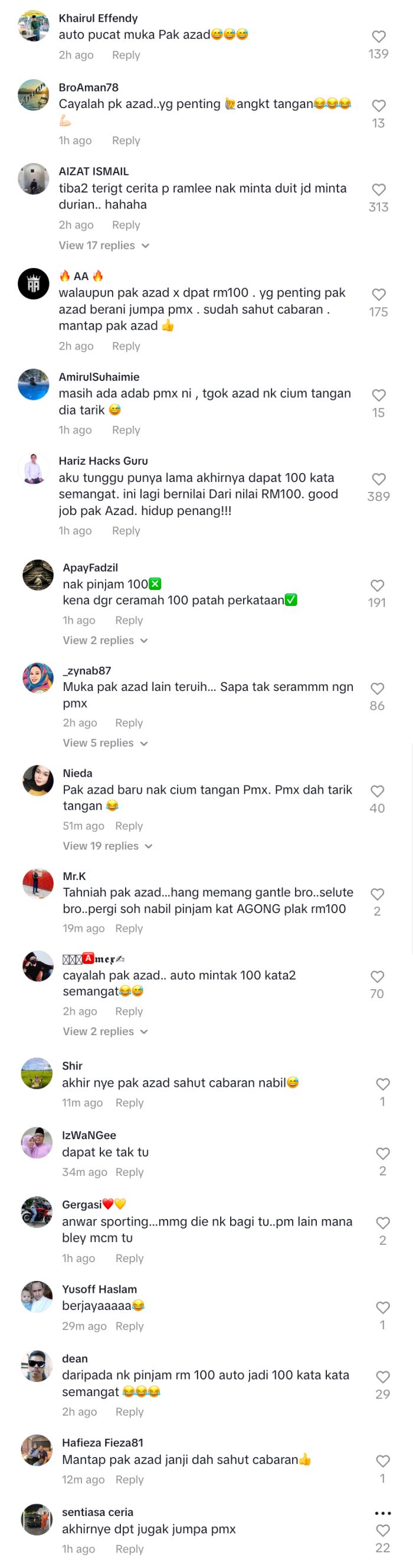 sahut cabaran ‘pinjam 100’ oleh nabil dan radin, pak azad gugup jumpa pmx