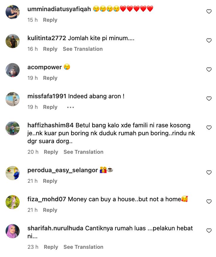 panggil anak, isteri tapi tak bersahut, aaron aziz sunyi tinggal seorang diri