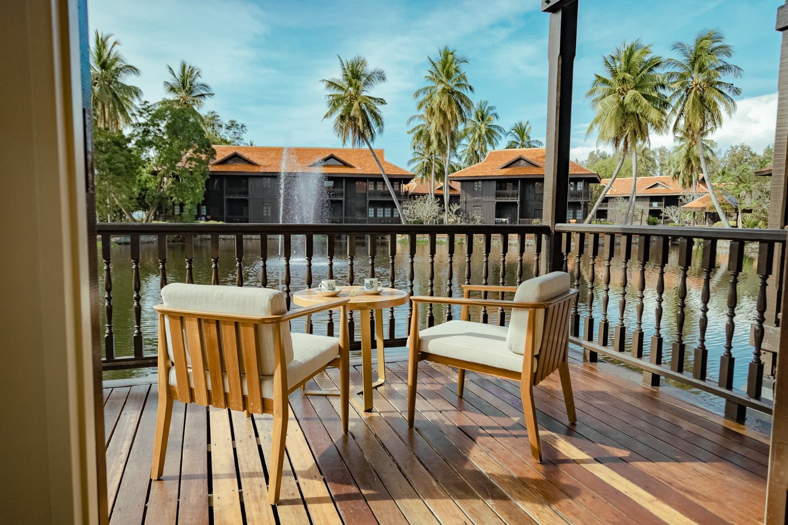 Balcony of lakefront at Pelangi Beach Resort & Spa