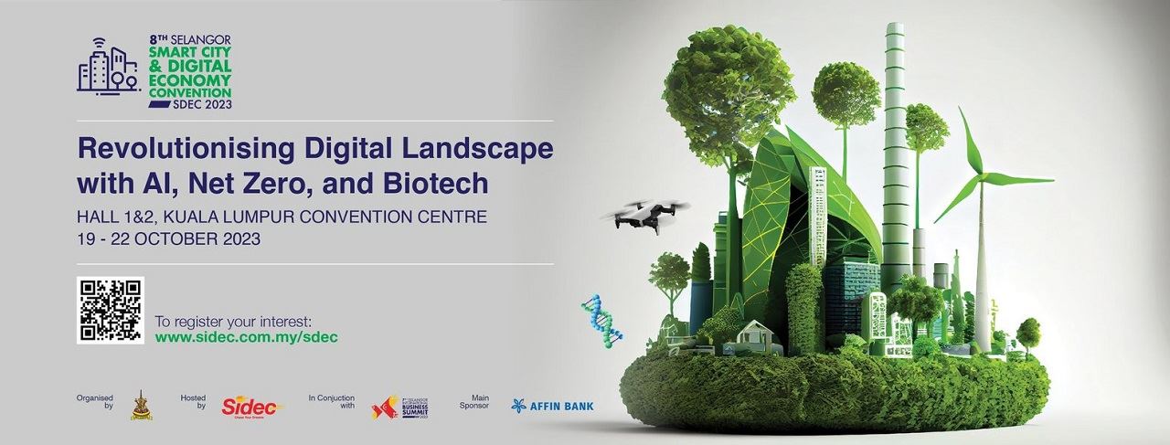 poster konvensyen bandar pintar dan ekonomi digital 2023