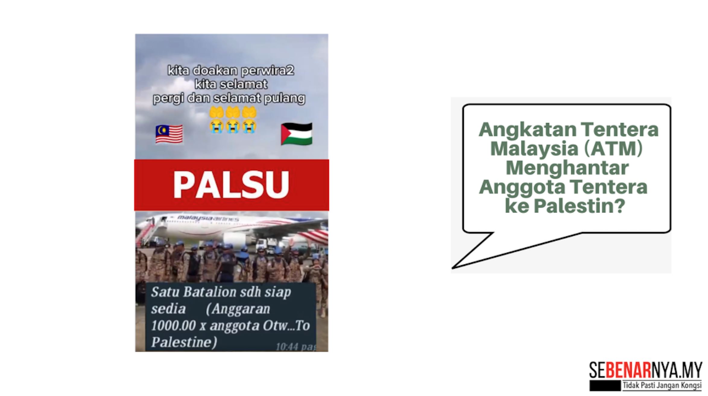 video tular konon pasukan tentera malaysia ke palestin adalah tidak benar