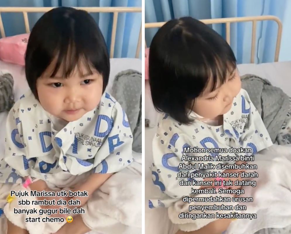 “kalau botak nanti cantik, kan daddy?,” gelagat pesakit kanser usia 4 tahun buat ramai sedih