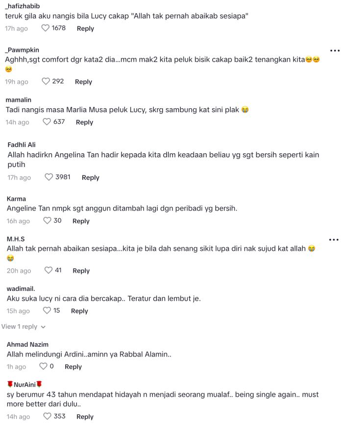 “allah tak pernah aibkan sesiapa,” kata-kata angeline tan buat ramai sebak