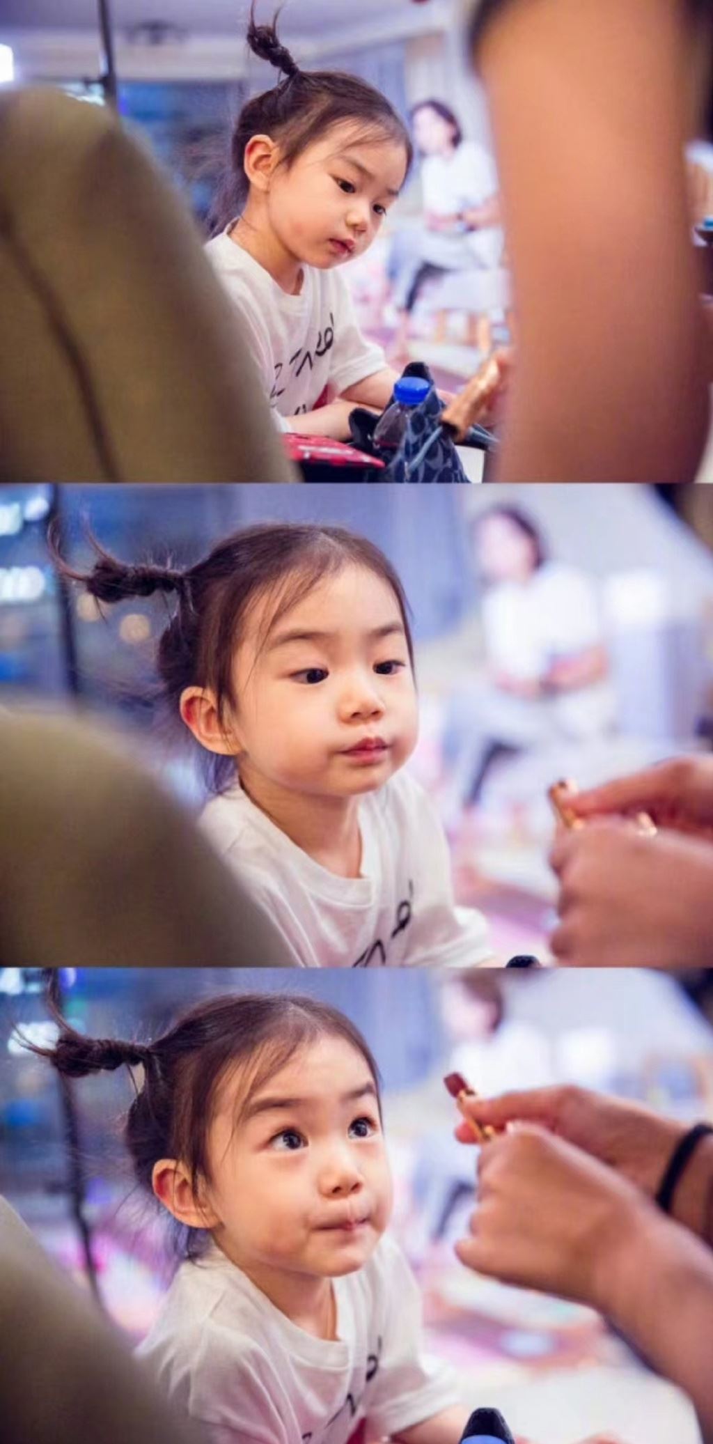 女儿lucky现身戚薇演唱会❗五官眉眼越来越像爸爸李承铉🌟