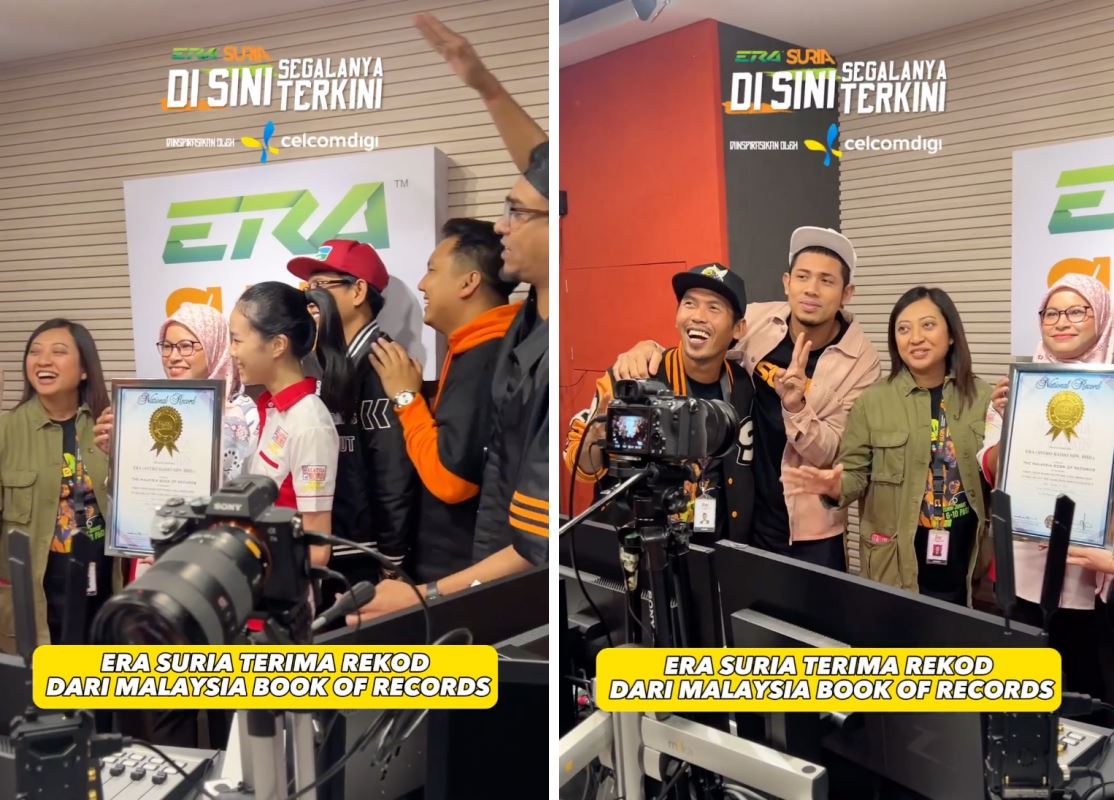 era suria cipta sejarah, terima rekod dari malaysia book of records