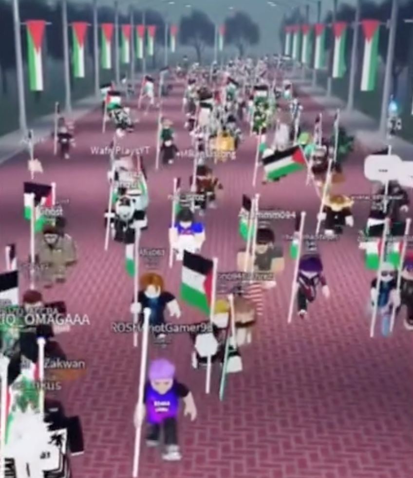 kumpulan kanak-kanak buat himpunan untuk palestin di roblox raih pujian dunia [video]