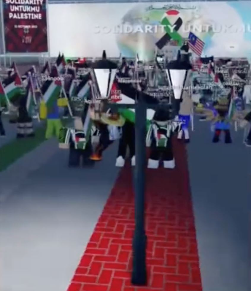 kumpulan kanak-kanak buat himpunan untuk palestin di roblox raih pujian dunia [video]