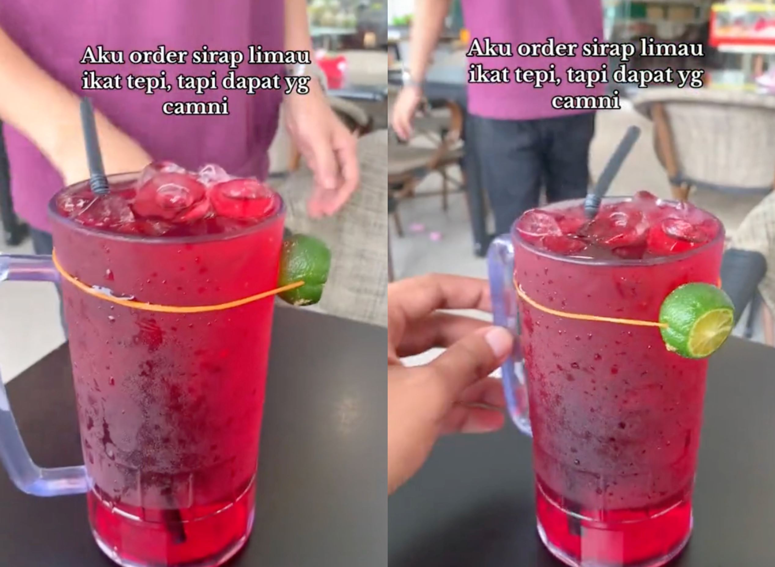 customer's 'sirap limau ikat tepi' order at mamak leads to an unexpected surprise