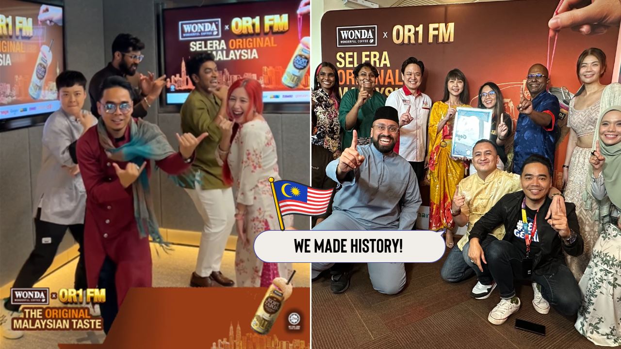 Astro Radio announcers dancing and celebrating on OR1 FM with Wonda Kopi Tarik