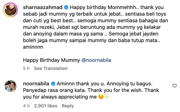 ucapan hari lahir buat nabila dari sharnaaz raih pujian warganet