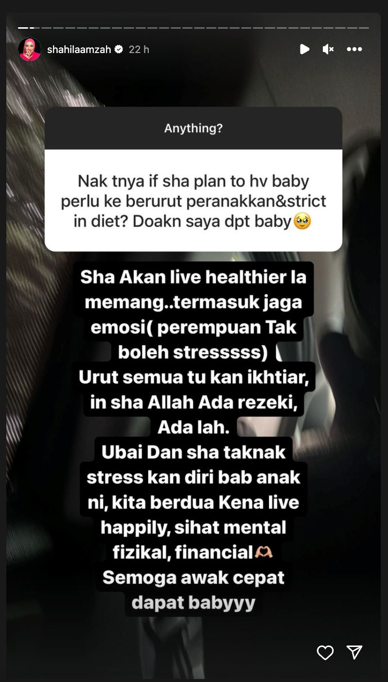 shila amzah dan suami enggan rasa tertekan fikir soal zuriat