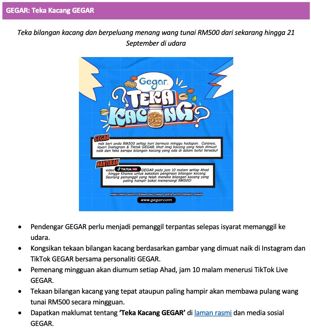 menang wang tunai menarik di era, sinar, gegar dan zayan pada september ini, caranya mudah je!