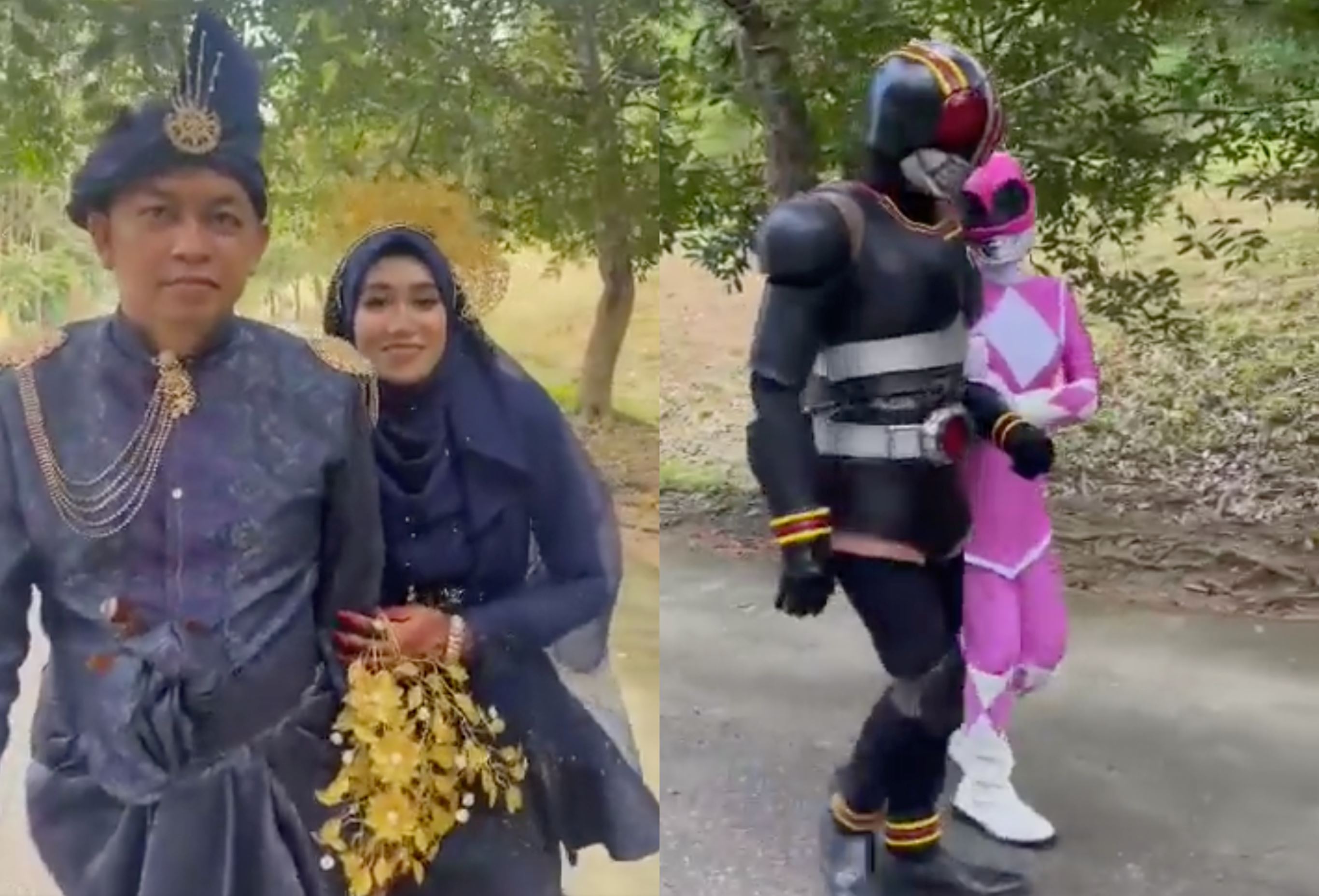 cute! bride and groom goes viral after changing into superhero costumes for photos!