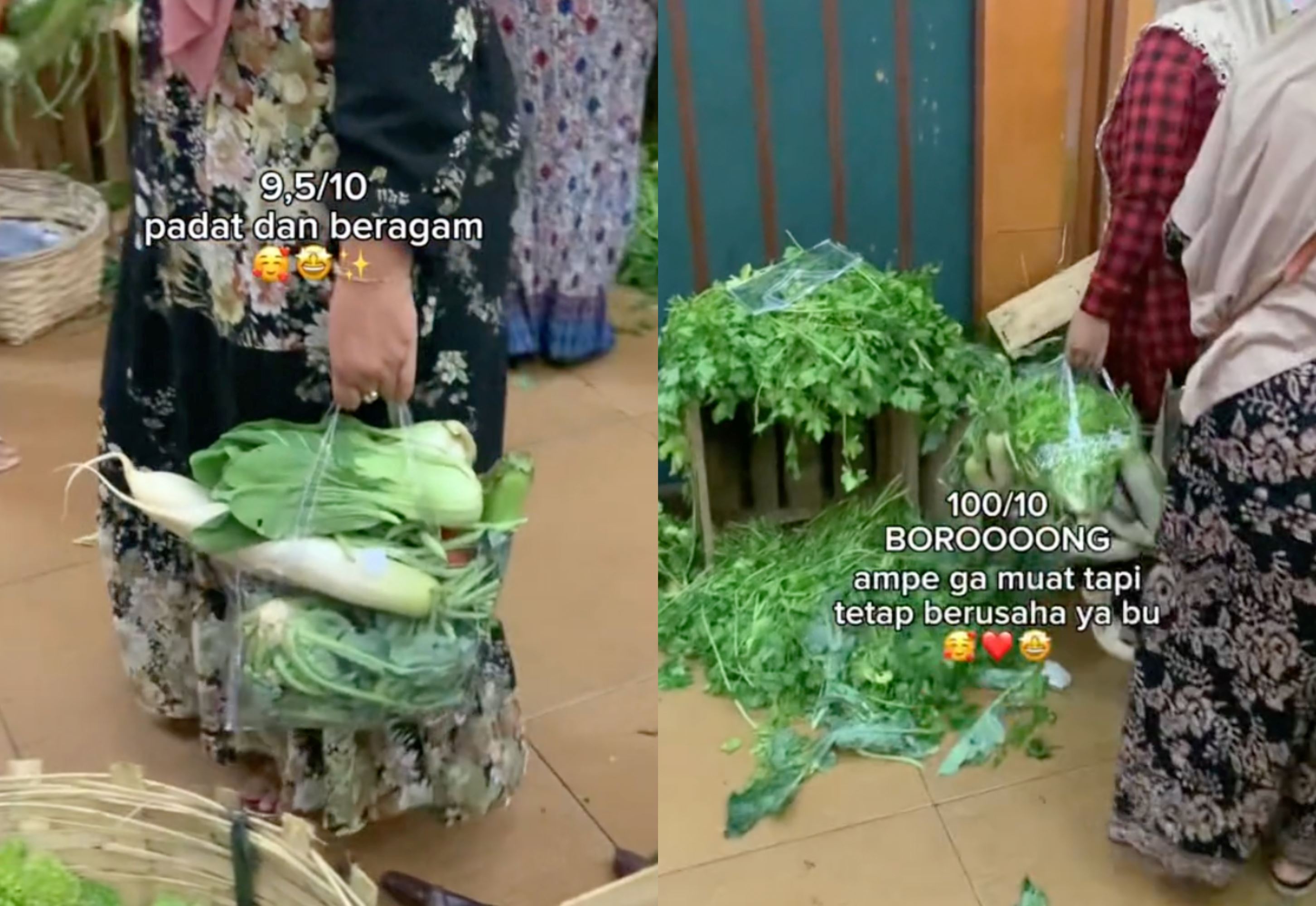 how… unique! indonesian wedding gifts guests with vegetables instead of trinkets
