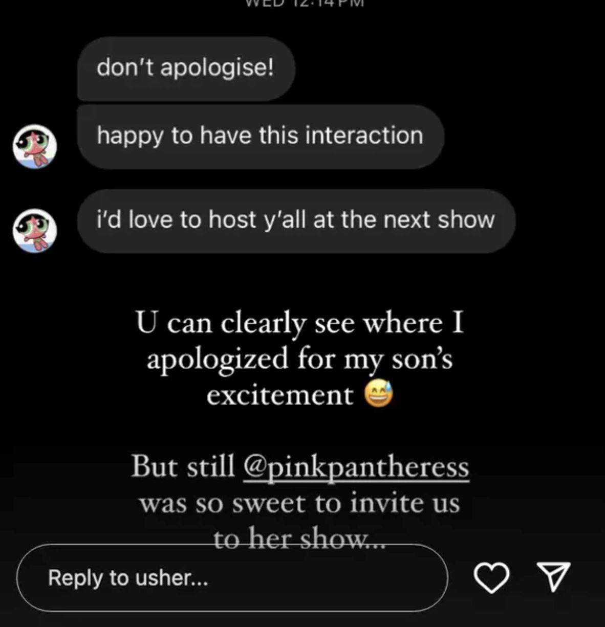 usher discovers his son using his instagram to message a celebrity, resulting in a hilariously sweet interaction!