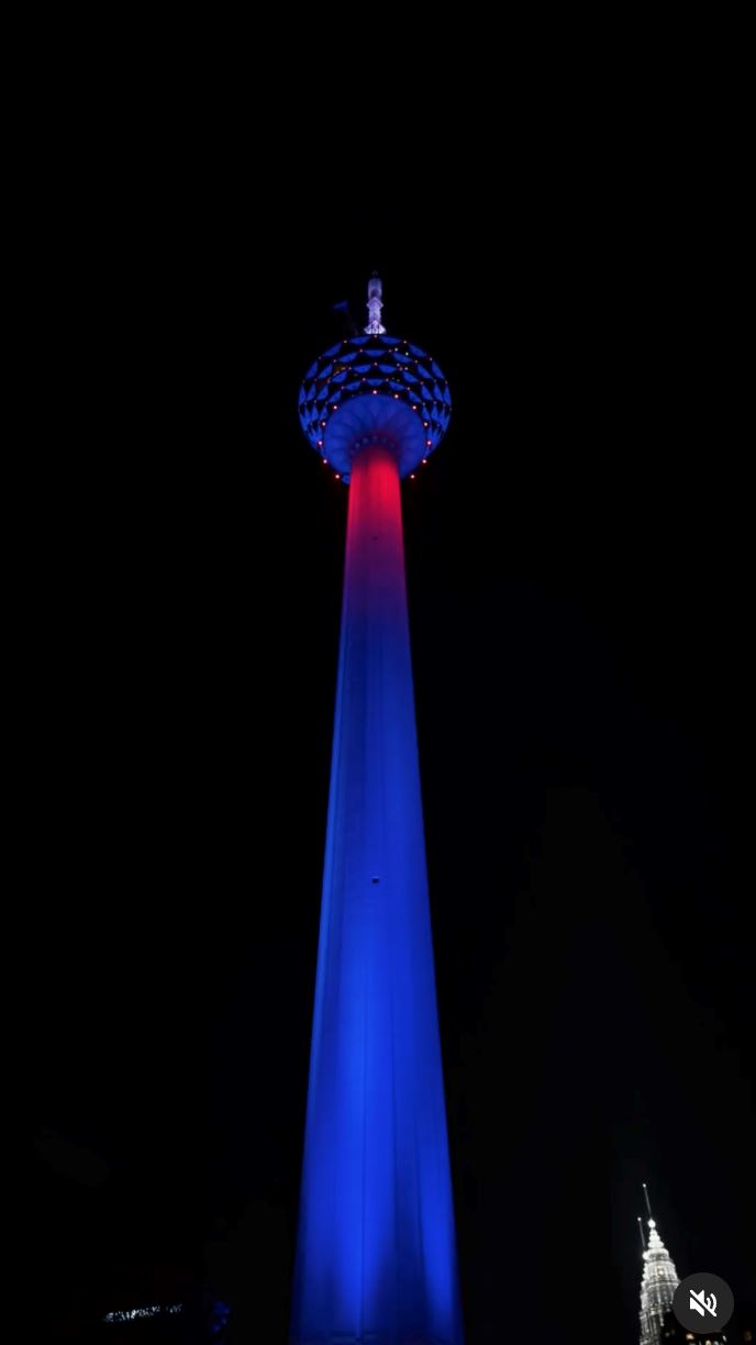 吉隆坡塔每晚有灯光秀❗轮流披上各州州旗颜色🇲🇾