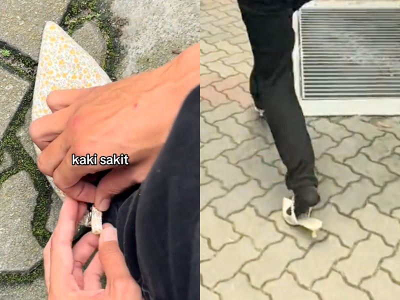 malaysian boyfriend melts hearts by swapping shoes with girlfriend at the zoo after her feet hurt