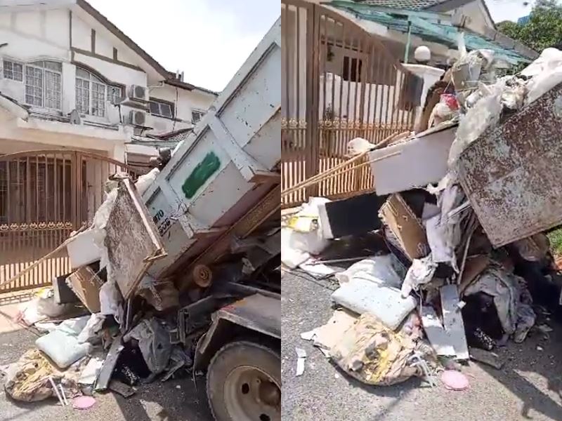 trash returned to home after homeowner refuses to pay for roro bin service, “here’s your trash back!” 