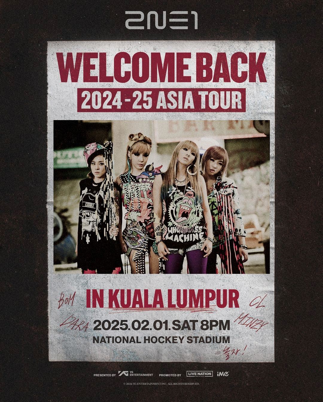 🇰🇷2ne1将于2月1日来马开唱❗门票从rm398起🎫