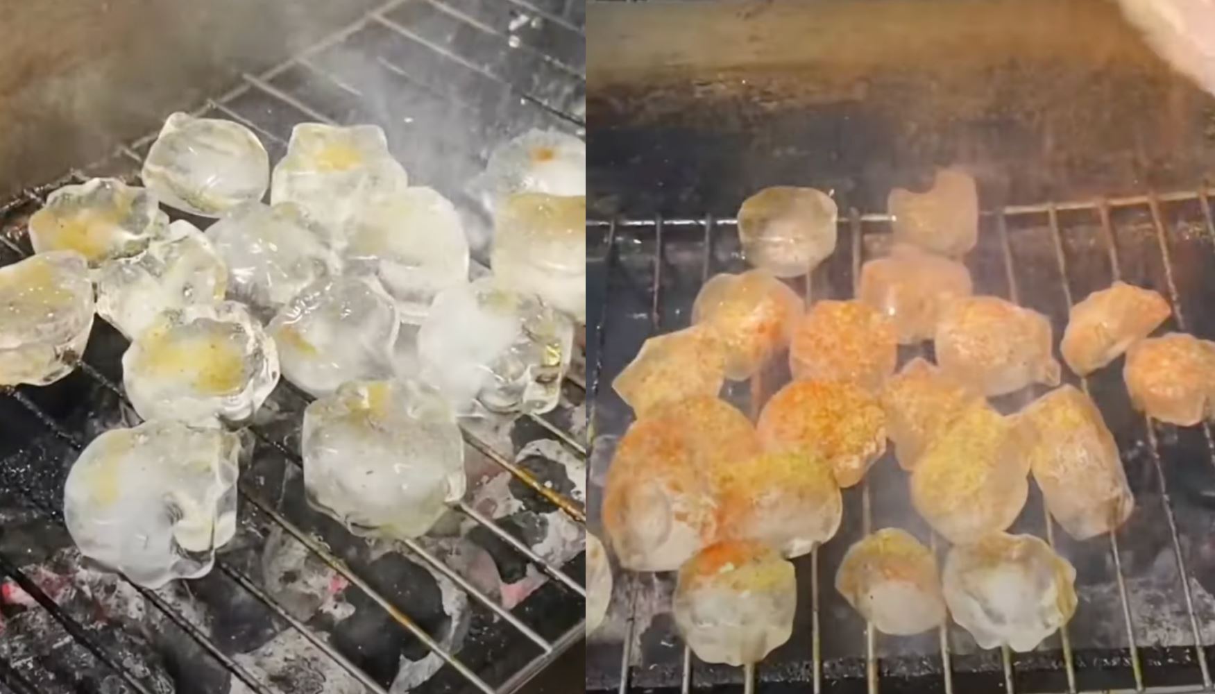 ais batu grill kini menu popular di china, ramai pelik tak cair walau dibakar