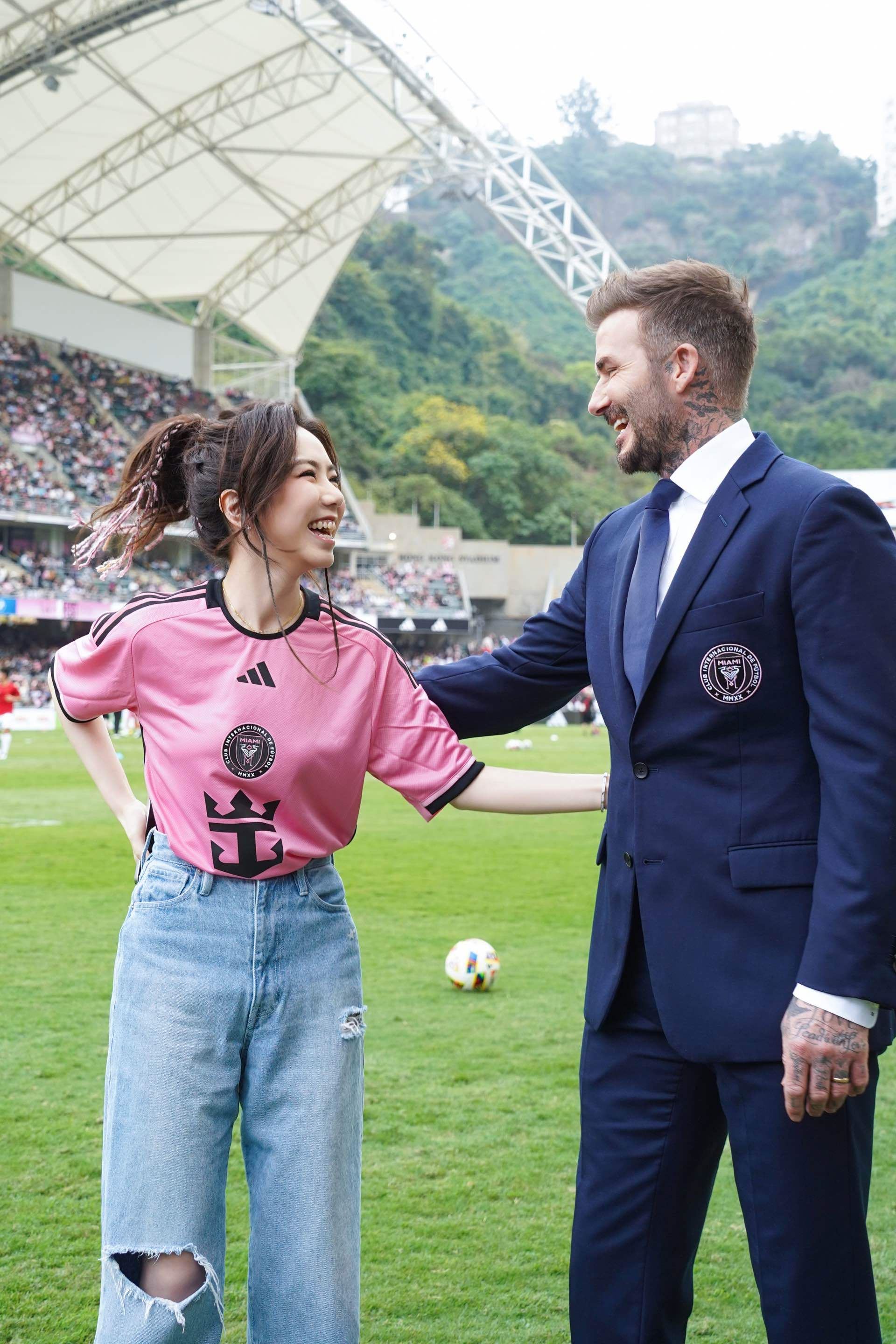 g.e.m.邓紫棋追星成功❗与david beckham同框合照🌟