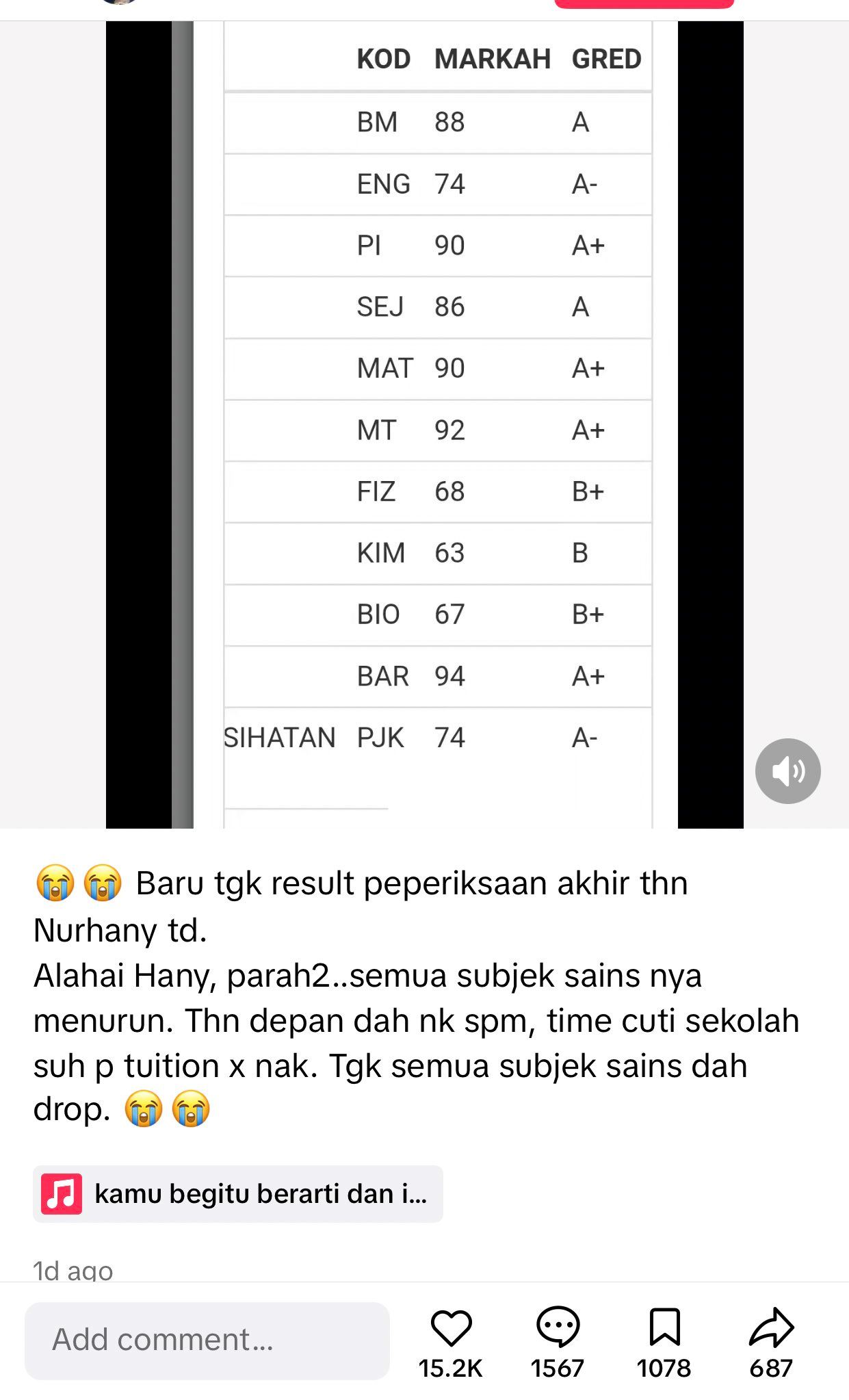 netizens criticised m’sian mother for not appreciating her child's b-graded exam results