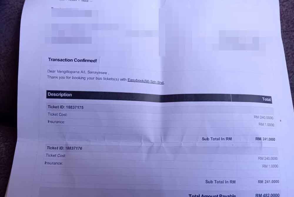 penumpang terkejut tambang bas dari gopeng ke johor bahru cecah rm241