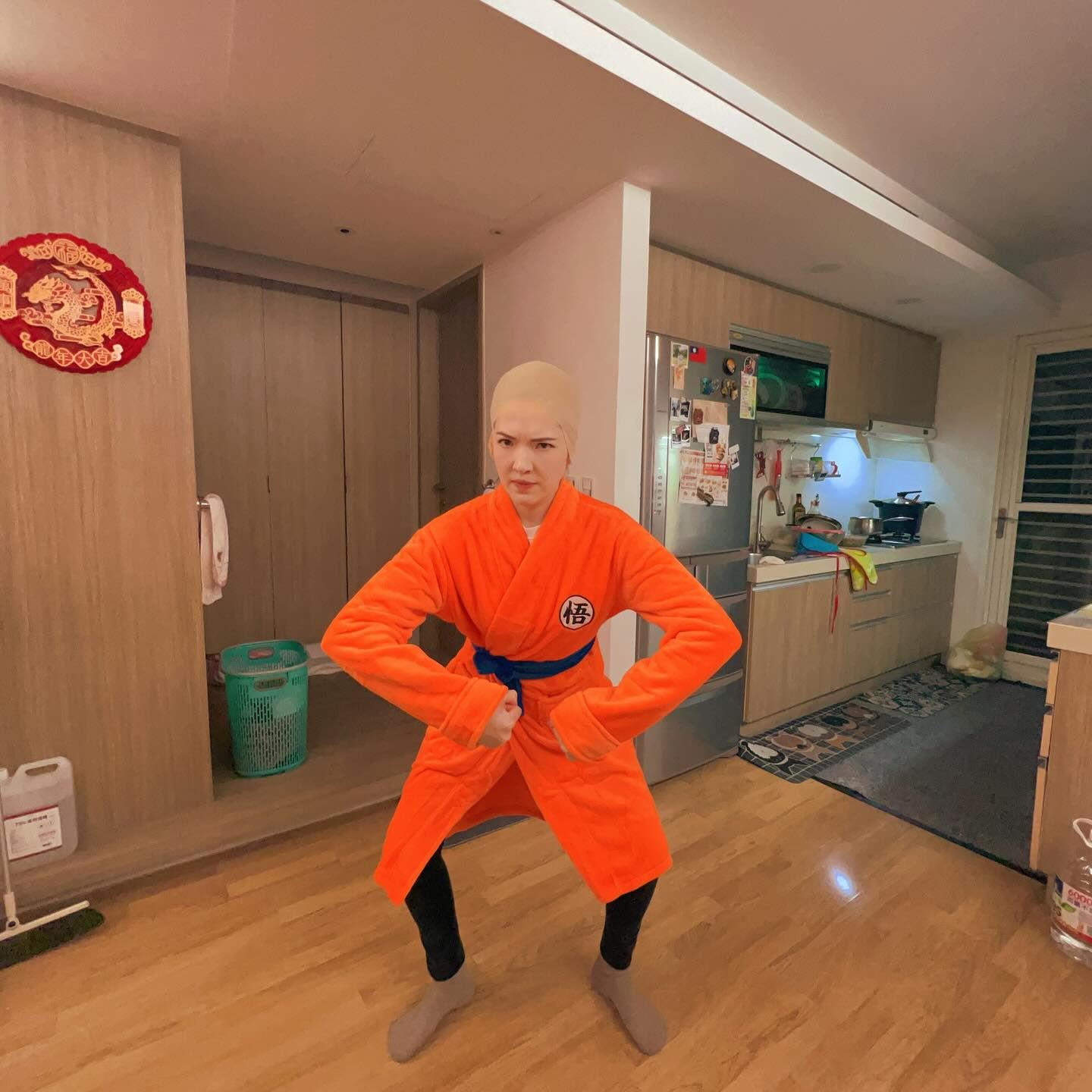 许玮甯扮演《七龙珠》克林❗与邱泽cosplay迎龙年🔥