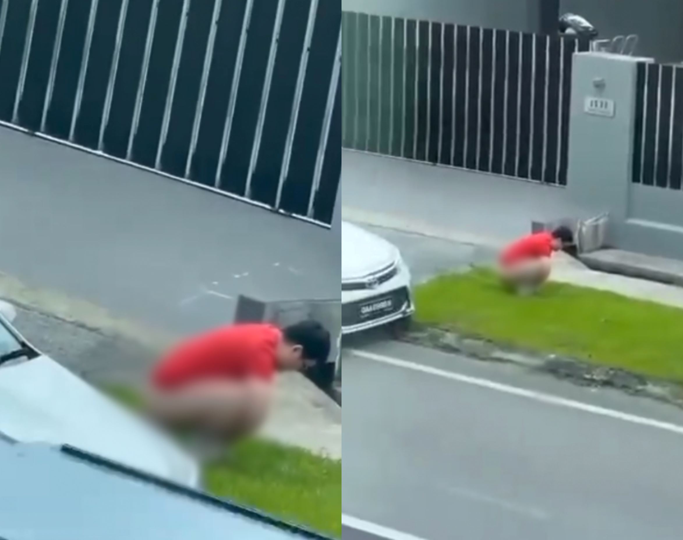 netizens condemn man defecating in front of someone's home after video goes viral